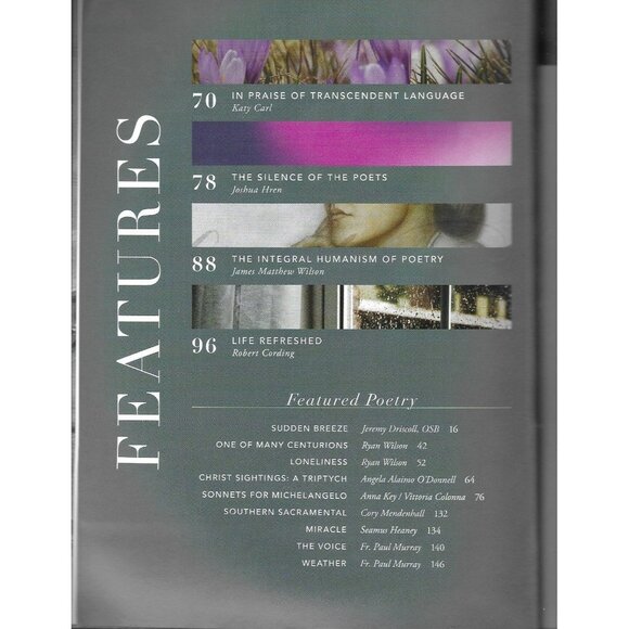 Evangelization Culture Journal of the Word on Fire #9 Poetry Autumn 2021 - Picture 4 of 7